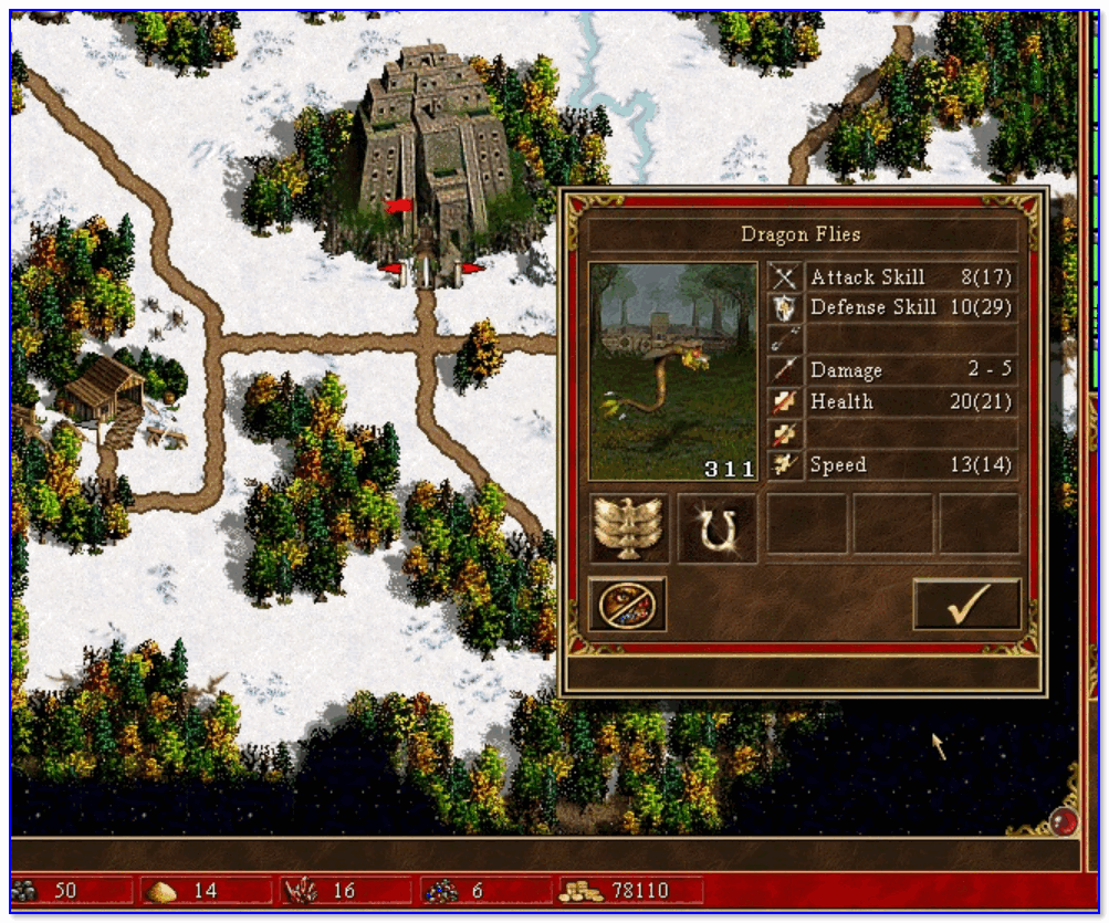 Скрин из игры Heroes 3