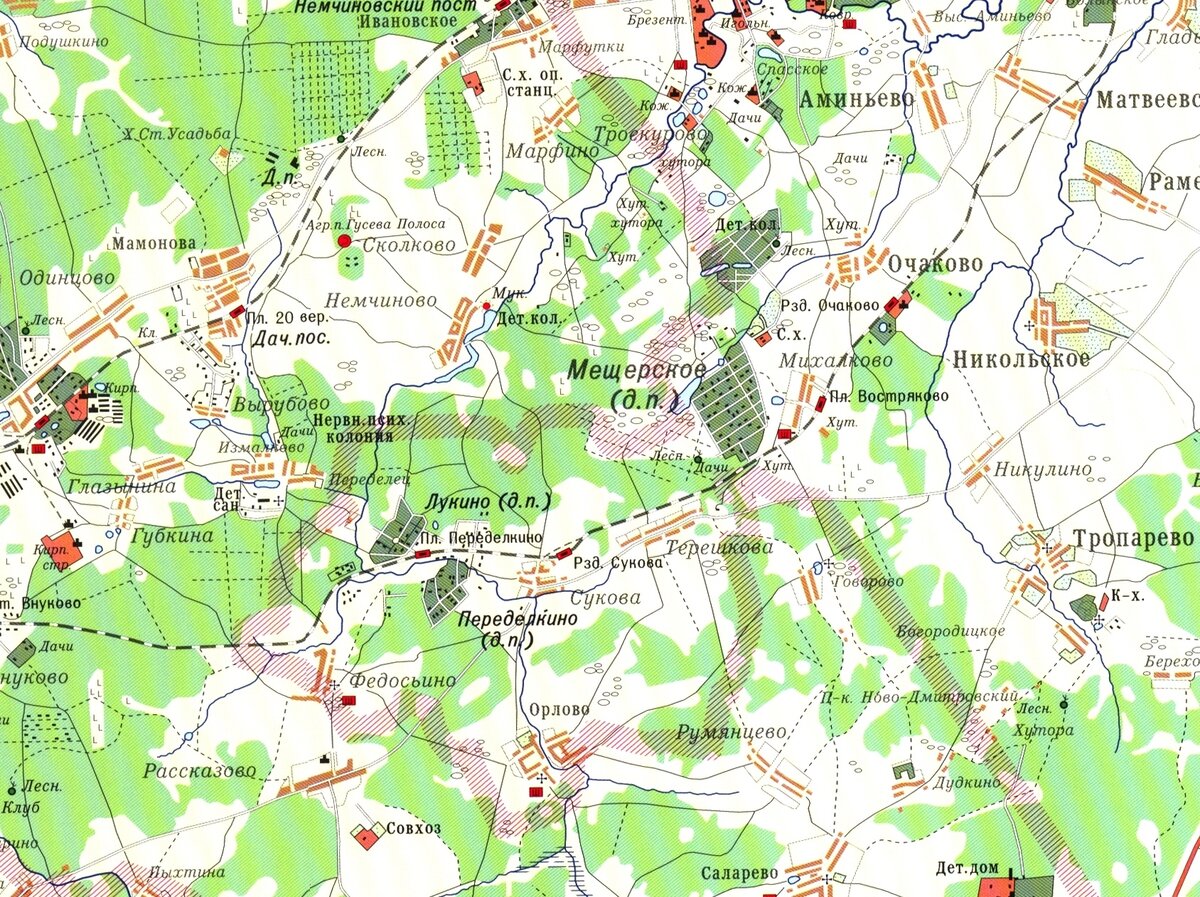 Фрагмент карты 1931 года.