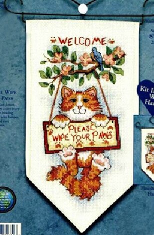 Оригинал выглядит так. Dimensions "Please wipe your paws"