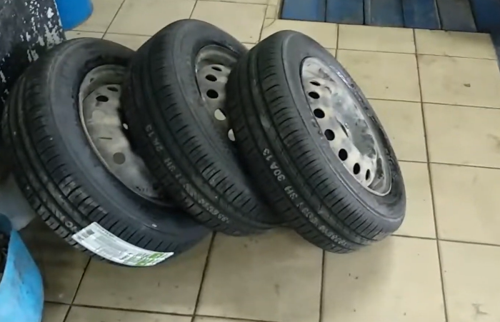 Новая резина в сборе