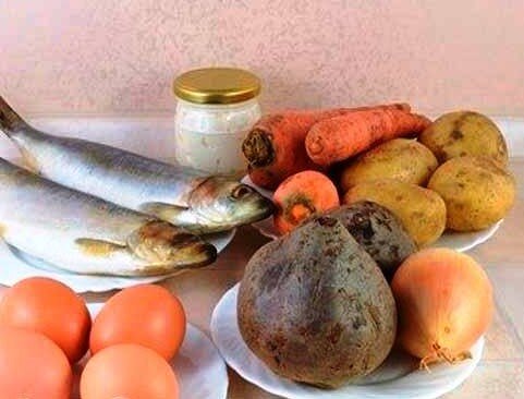 стандартный набор для селедки под шубой фото