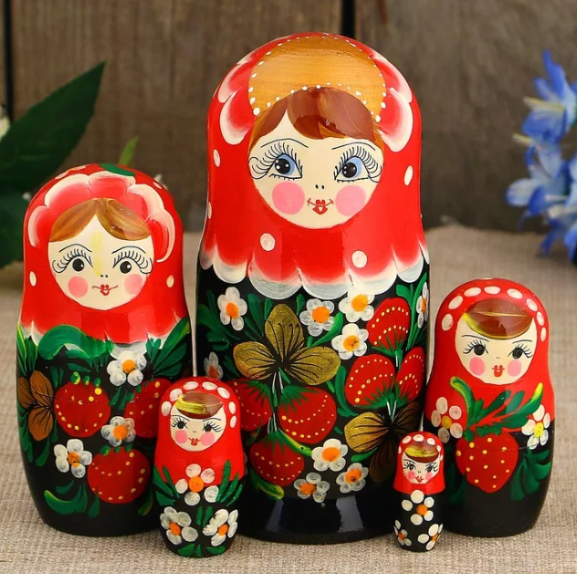 Русская деревянная игрушка - Матрешка.