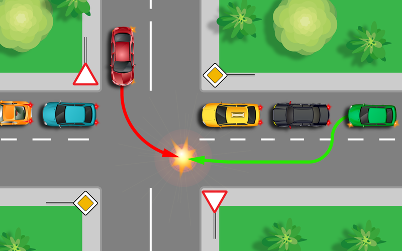 Схема ДТП от журнала "За рулём"