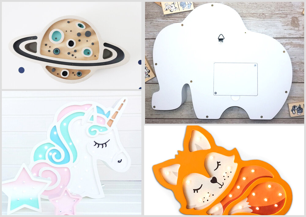 Придумайте дизайны, которые еще не "заезжены", плюс простые базовые типа звездочек и облаков.