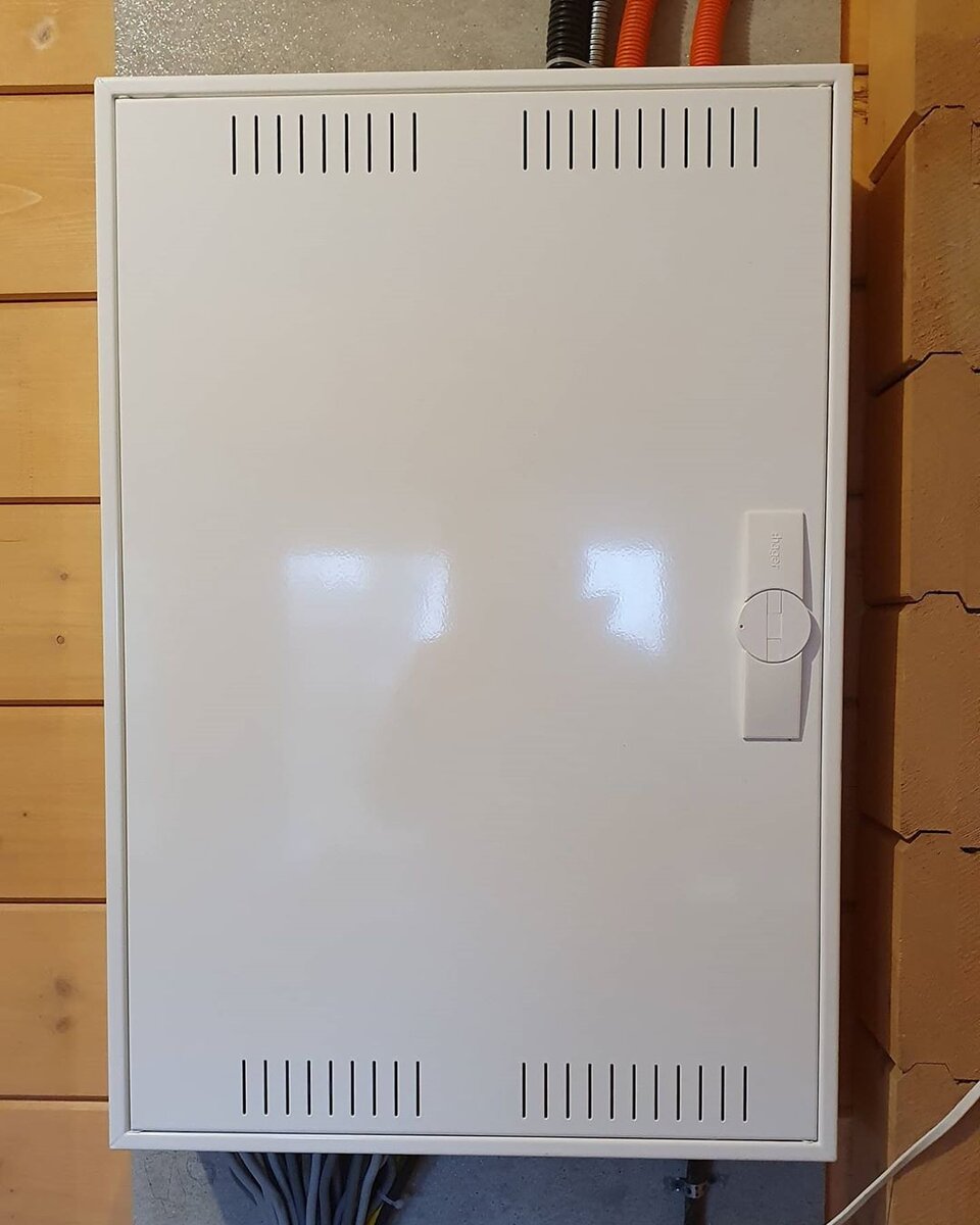 Вид щита FWB с закрытой дверью, перфорация на двери служит для эффективного отвода тепла