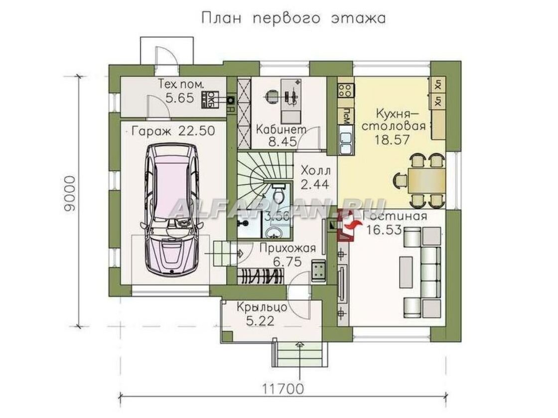 Проект дома 403А «Серебро» (площадь 114 м2) | Популярные проекты домов  Альфаплан | Дзен