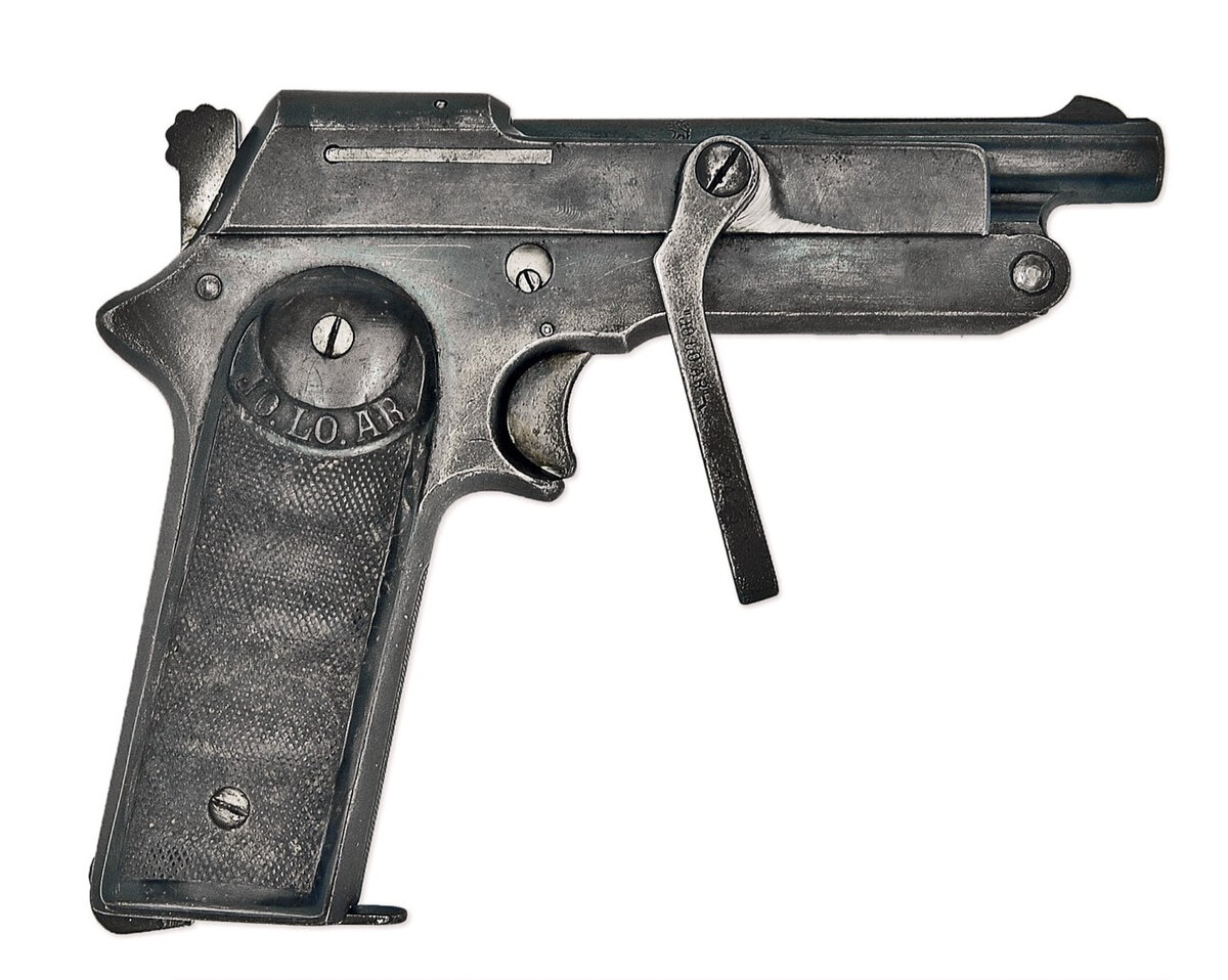 Именно на пистолете "sharpshooter"  было принято решение реализовать новый патент. Фото взято из https://kalashnikov.media/article/weapons/jo-lo-ar-pistolet-dlya-strelby-odnoy-rukoy