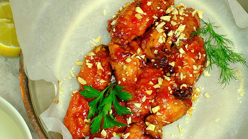 Куриные крылышки с соусом «Барбекю»