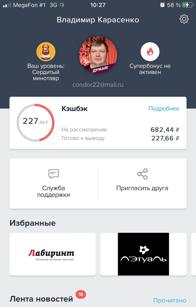 Бонусная программа Газпромнефти
Единственная программа, которая чего-то стоит. Машины мы заправляем постоянно, поэтому бонусы набираются регулярно. Лето было более активным в плане поездок, поэтому всего получилось набрать за третий квартал — 2359 бонусов. Это уже можно сказать рубли. Ну а расписывать в самом процессе нечего.Кэшбэк-сервис Копикот
В отчете за прошлый квартал я про него не писал, так как пишу только тогда, когда есть какие-то движения. Вообще, странный сервис, и я про него почти забыл. Некоторые начисления у меня, например висели в ожидании больше года! Но все равно выплатил, надо отдать должное. В этом квартале были покупки через него, начисления, поэтому посчитаю их в общую сумму. Всего за квартал сервис начислил мне 909 рублей. Ничего серьезного — покупал книги, мелкую бытовую технику. Жду, когда все подтвердит и выведу их на карту.