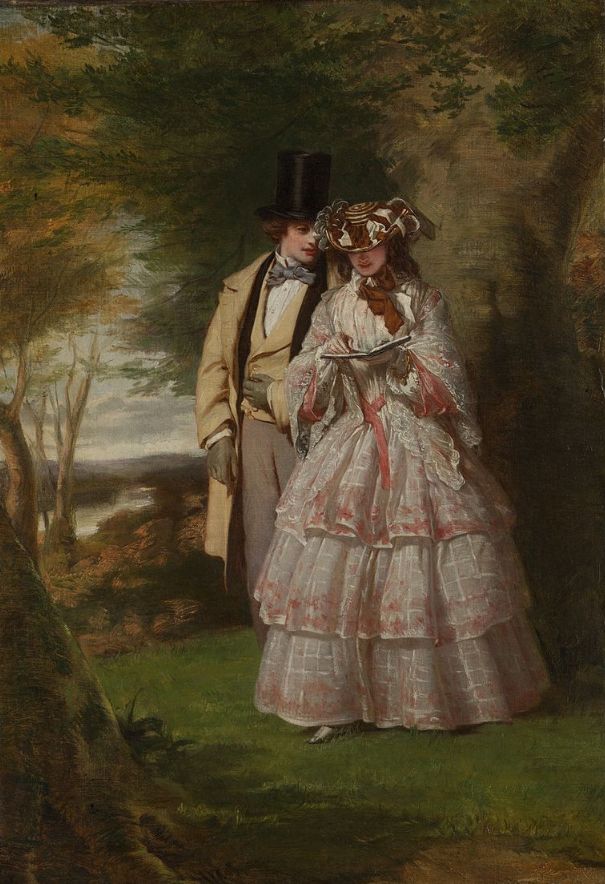 William Powell Frith.The Two Central Figures in "Derby Day" (Две центральные фигуры на картине "День дерби"), at the Metropolitan Museum of Art, 1860