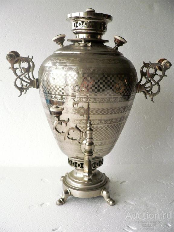 Самовар Шемариных Яйцо. Цезалировка. Никель. Кость