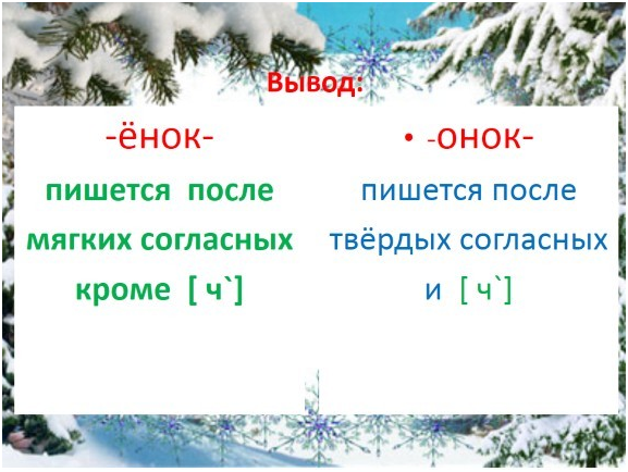 Суффикс енок. Онок и енок суффиксы правило. Онок ёнок правило написания в суффиксах. Правило написания Онок и енок суффиксы. Онок или ёнок суффикс правило