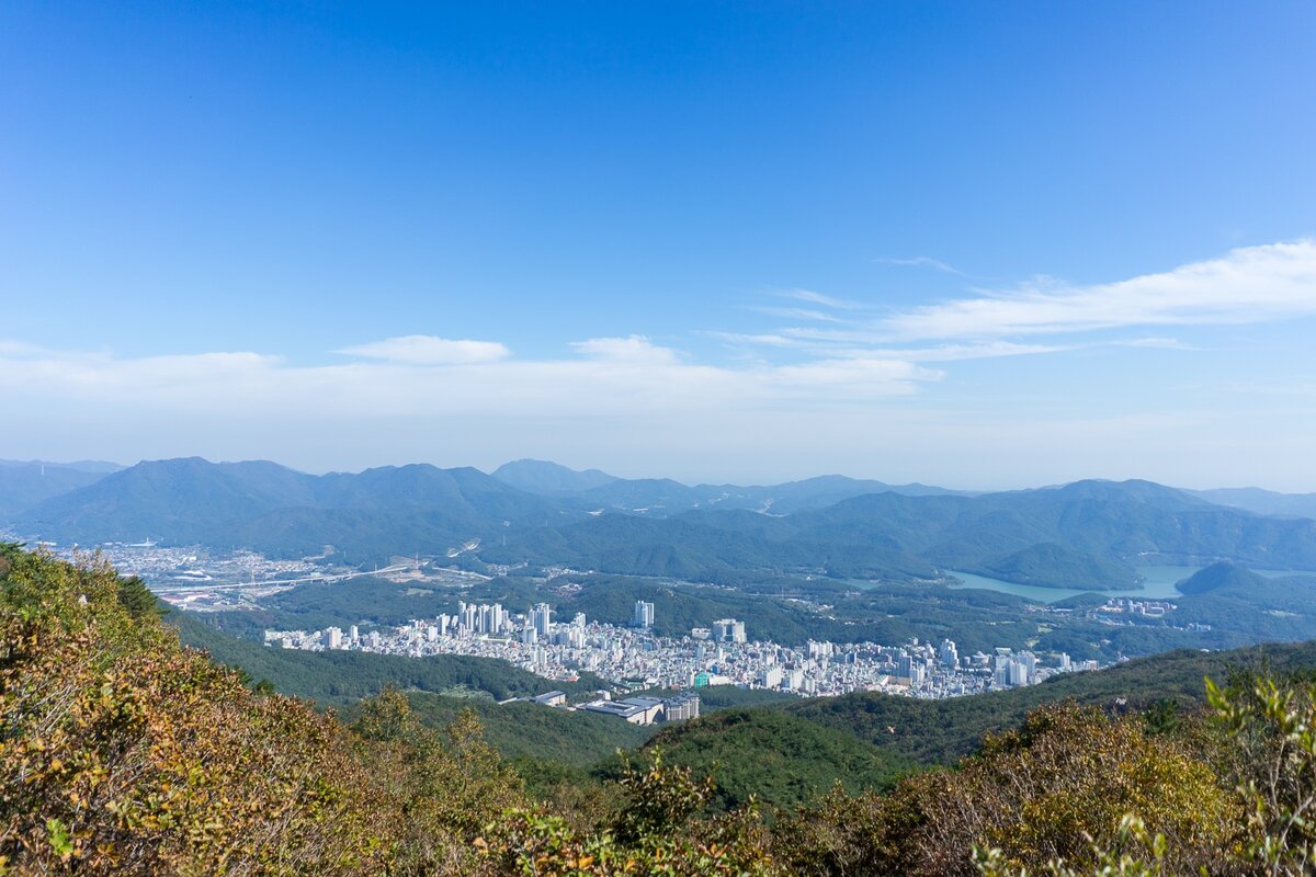 Вид на Пусан с горы Кымчжон