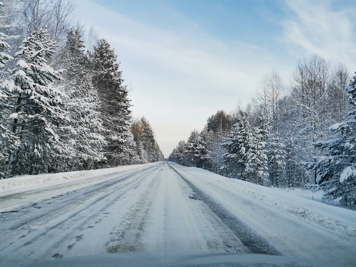 Зимняя дорога очень красива! >>>>