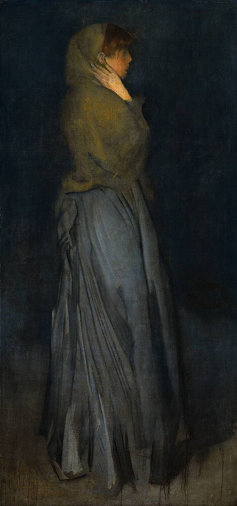 Arrangement in Yellow and Grey: Effie Deans, картина работы Джеймса Уистлера, 1876 год. Изображение из свободного источника.