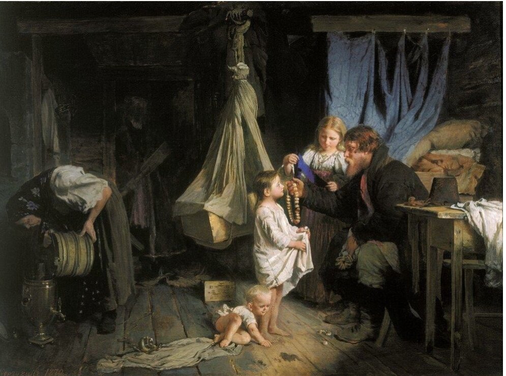 Корзухин. "Возвращение из города"