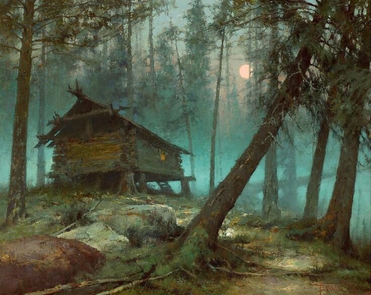 Художник Саврасов. Изба.