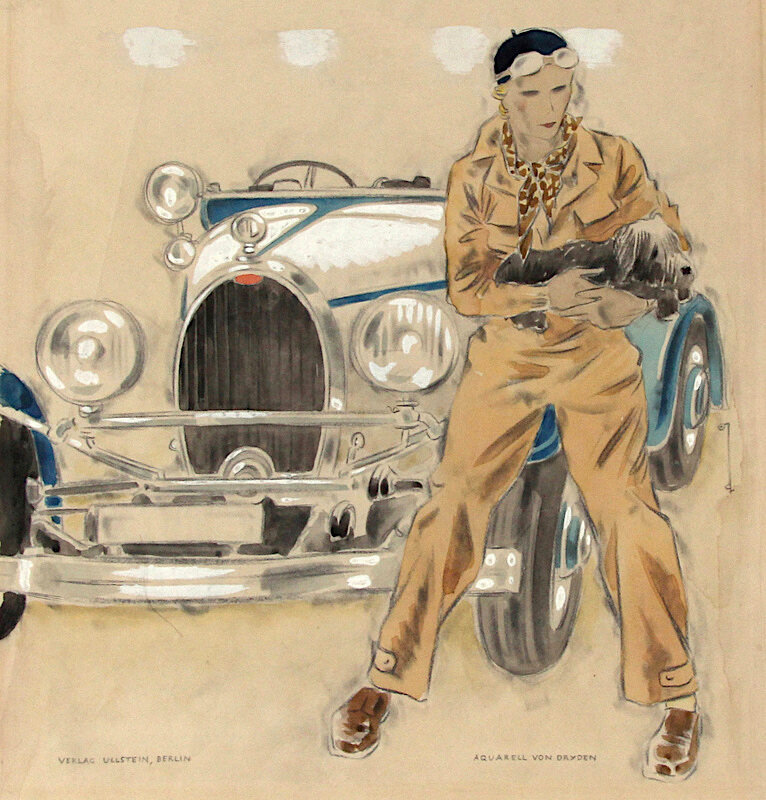 Эрнст Дойч-Драйден, эскиз для обложки "Die Dame", 1928, Музей искусства и торговли Гамбурга/Museum für Kunst und Gewerbe Hamburg, официальный сайт - www.mkg-hamburg.de