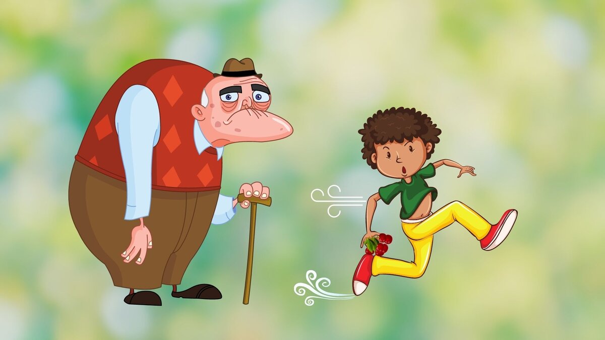 Попытался сделать иллюстрацию, но слепого дедушки в программе не нашлось, предлагаю читателю самому представить себе, как он мог выглядеть.