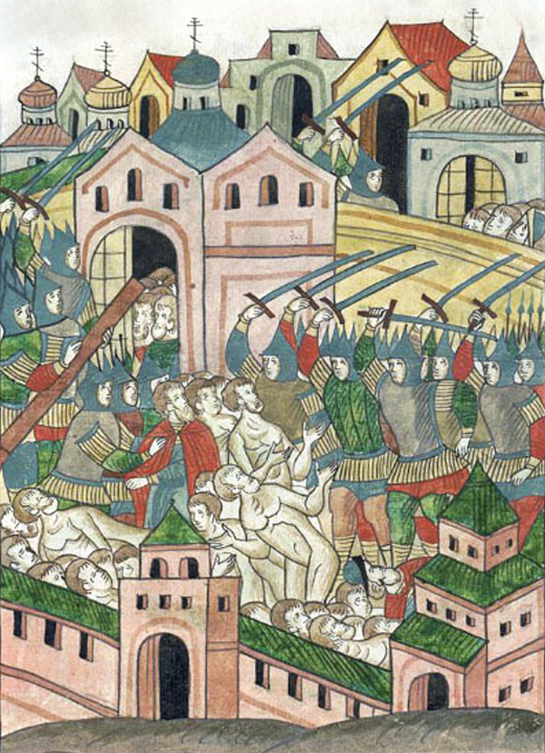 Разорение Москвы Тохтамышем в 1382 году. Лицевой летописный свод. / Источник: wikipedia.org