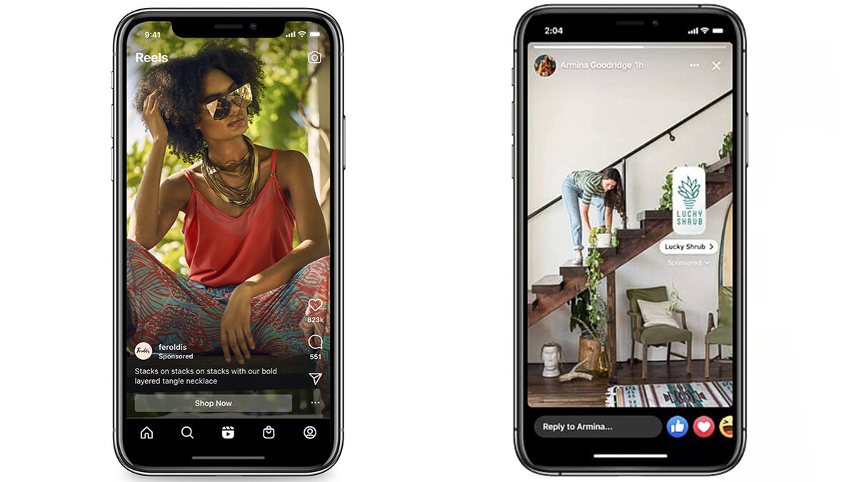 Примеры рекламы в Reels