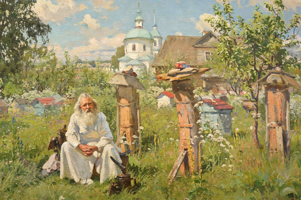 Иллюстрация: Александр Маковский. На пасеке.