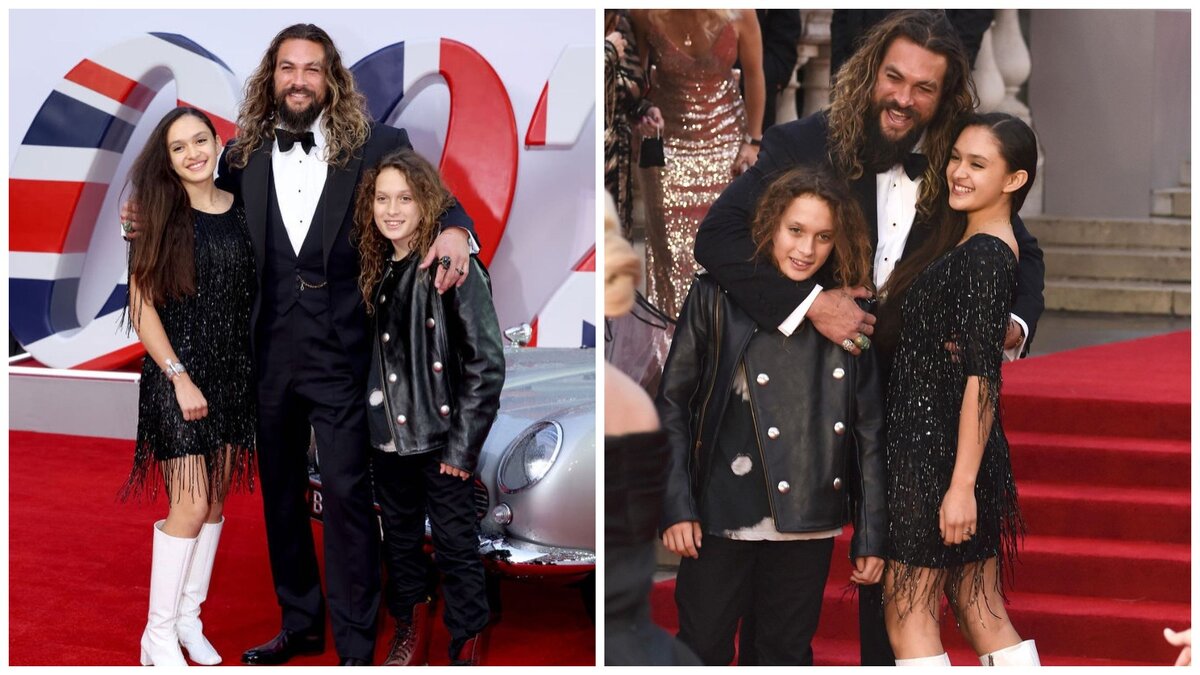 Джейсон Момоа вышел в свет с подросшими детьми