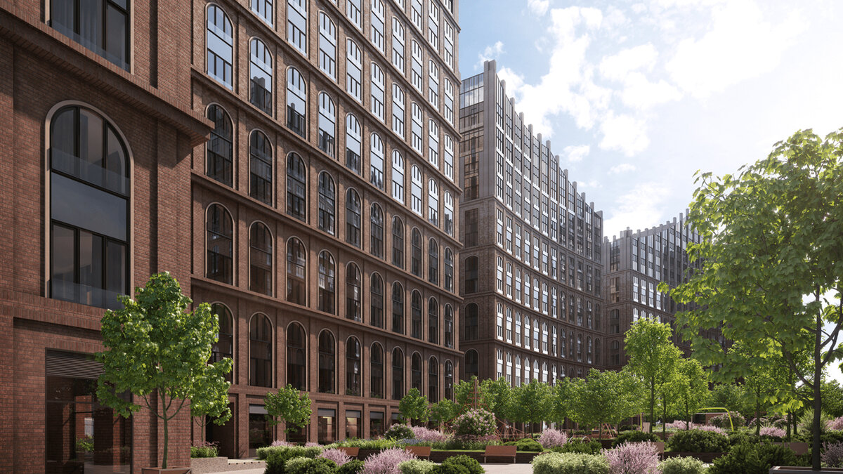 Фасады жилого комплекса «Серебряный Парк»