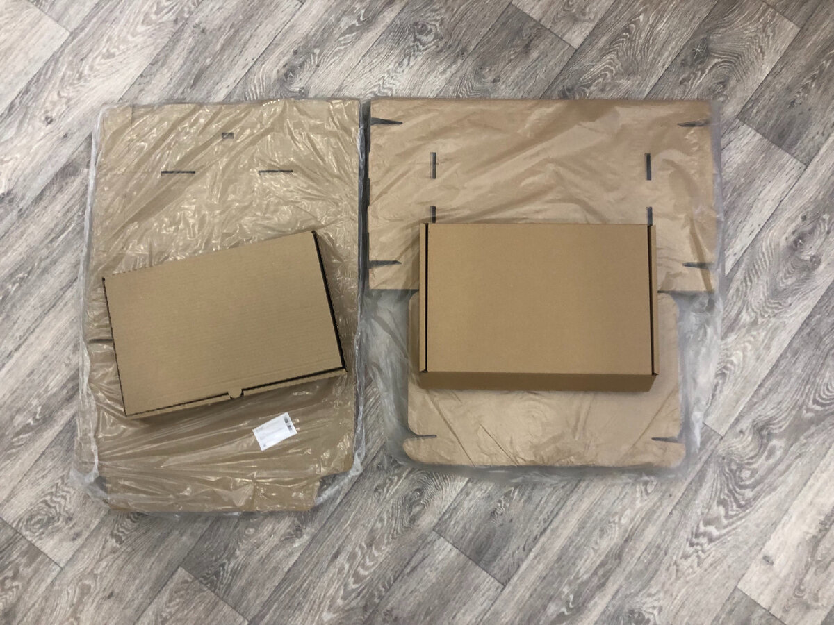 Вот такие коробки приобретены, также нужные коробки другого размера