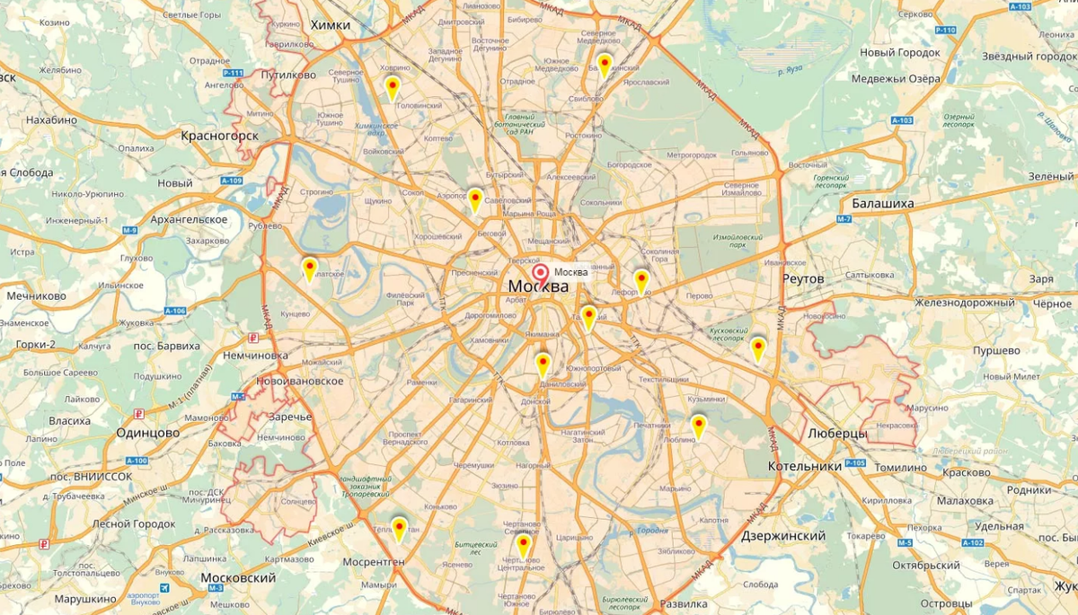 Карта московский 25
