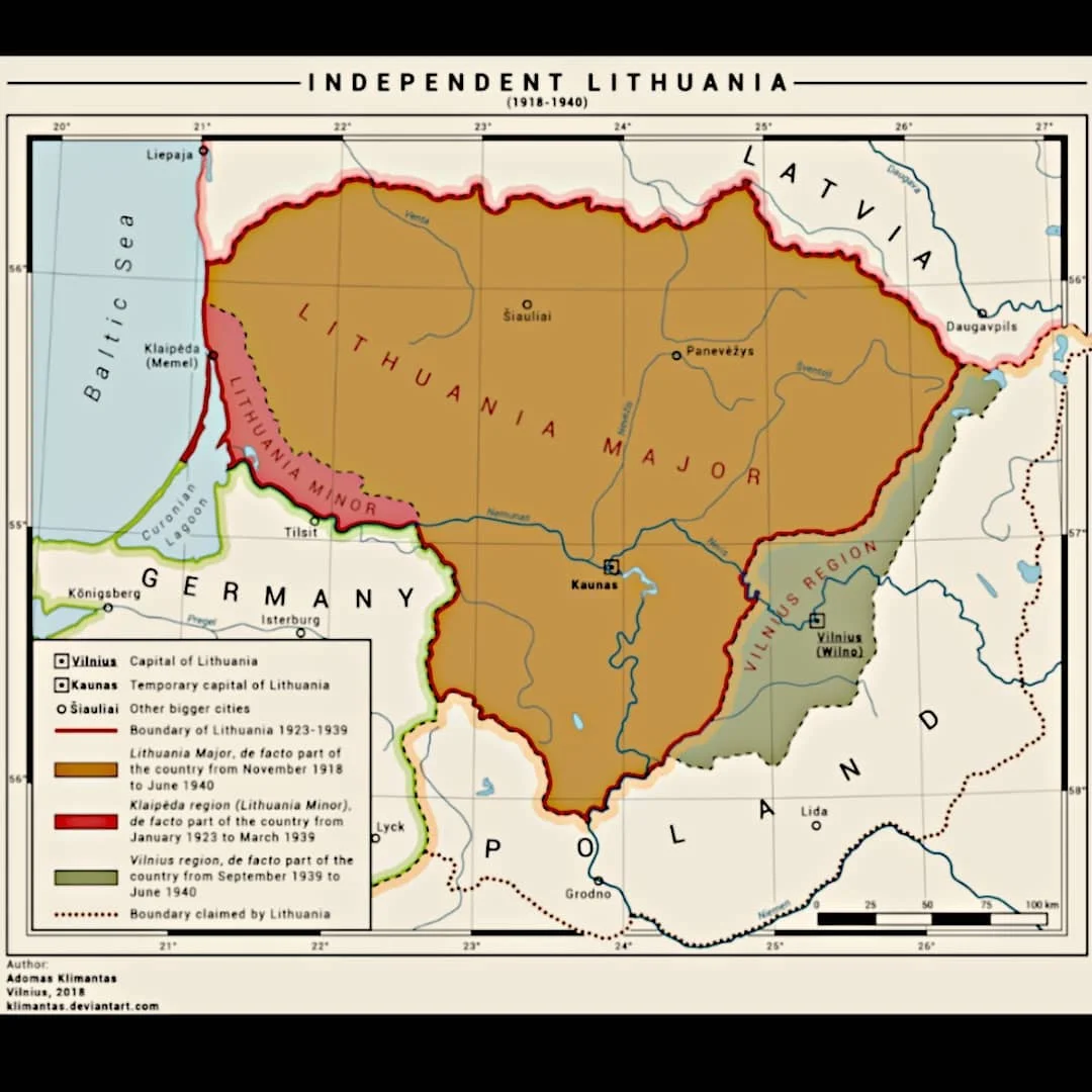 Граница литвы и польши карта