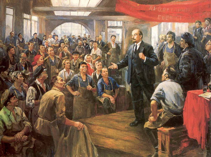 Выступление Ленина перед рабочими завода АМО 28 июня 1918 года. Налбандян Дмитрий Аркадьевич