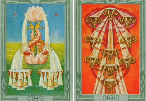 таро тота двойки. 7 дисков таро. туз кубков таро кроули. таро тота двойки. 2 аркан таро кроули.