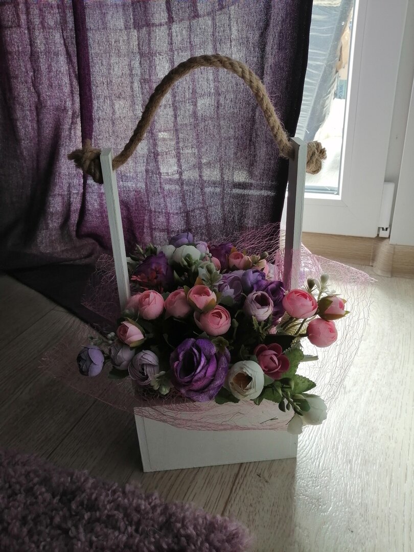 Мое творчество, корзинка в стиле Прованс