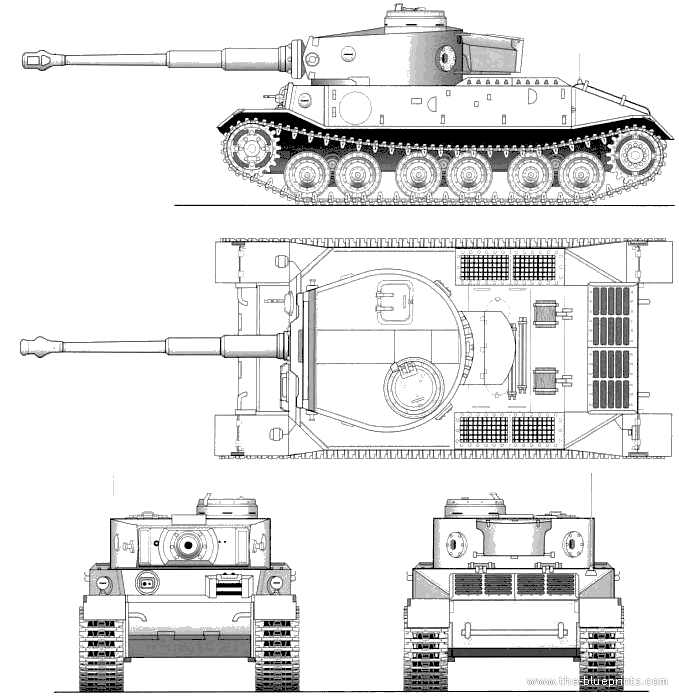 
Схема танка Tiger(P). Рисунок Rascarcapaco.blogspot.ru