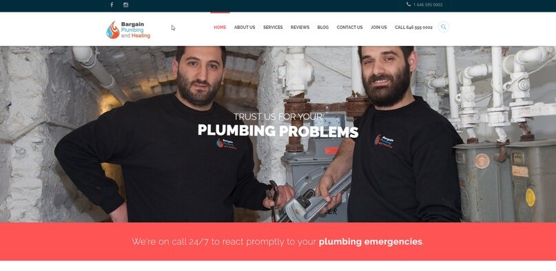 Пример сайта (взято с https://www.bargainplumbingheating.com)