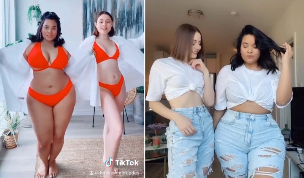 Девушки показали, как одинаковая одежда выглядит на разных фигурах