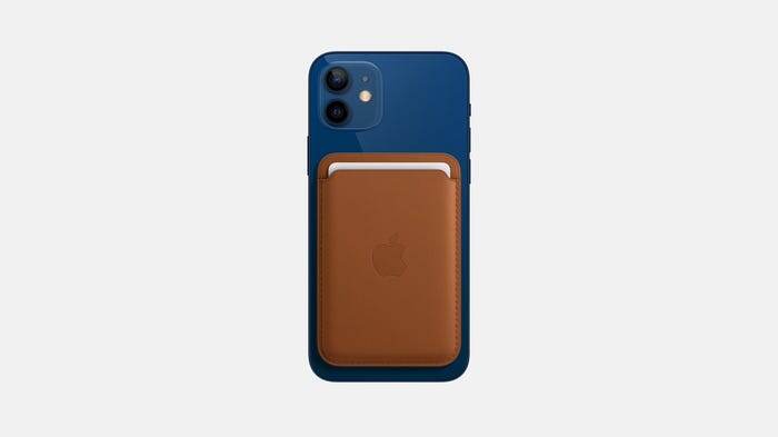 Кожаный кошелек MagSafe для iPhone 12. Apple