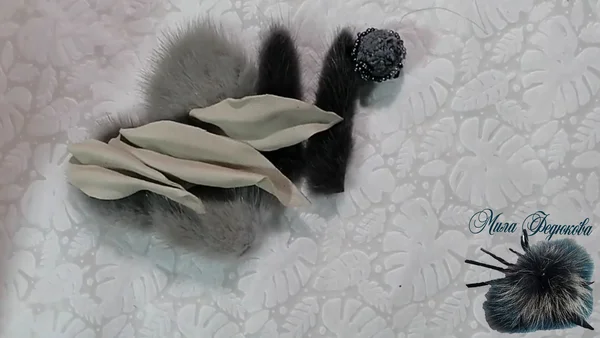 Подготовка кожаных листиков для брошки