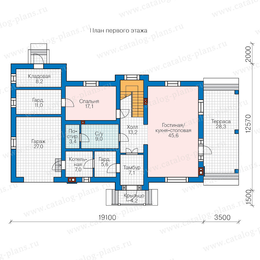 58-66F - Проект кирпичного дома в два этажа 242м² в британском стиле |  Проекты Домов - Catalog-Dom.ru | Дзен