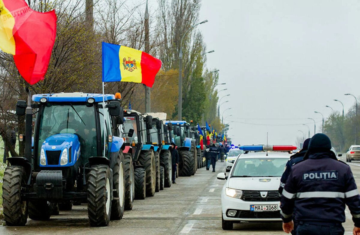 Акция протеста фермеров в Молдавии