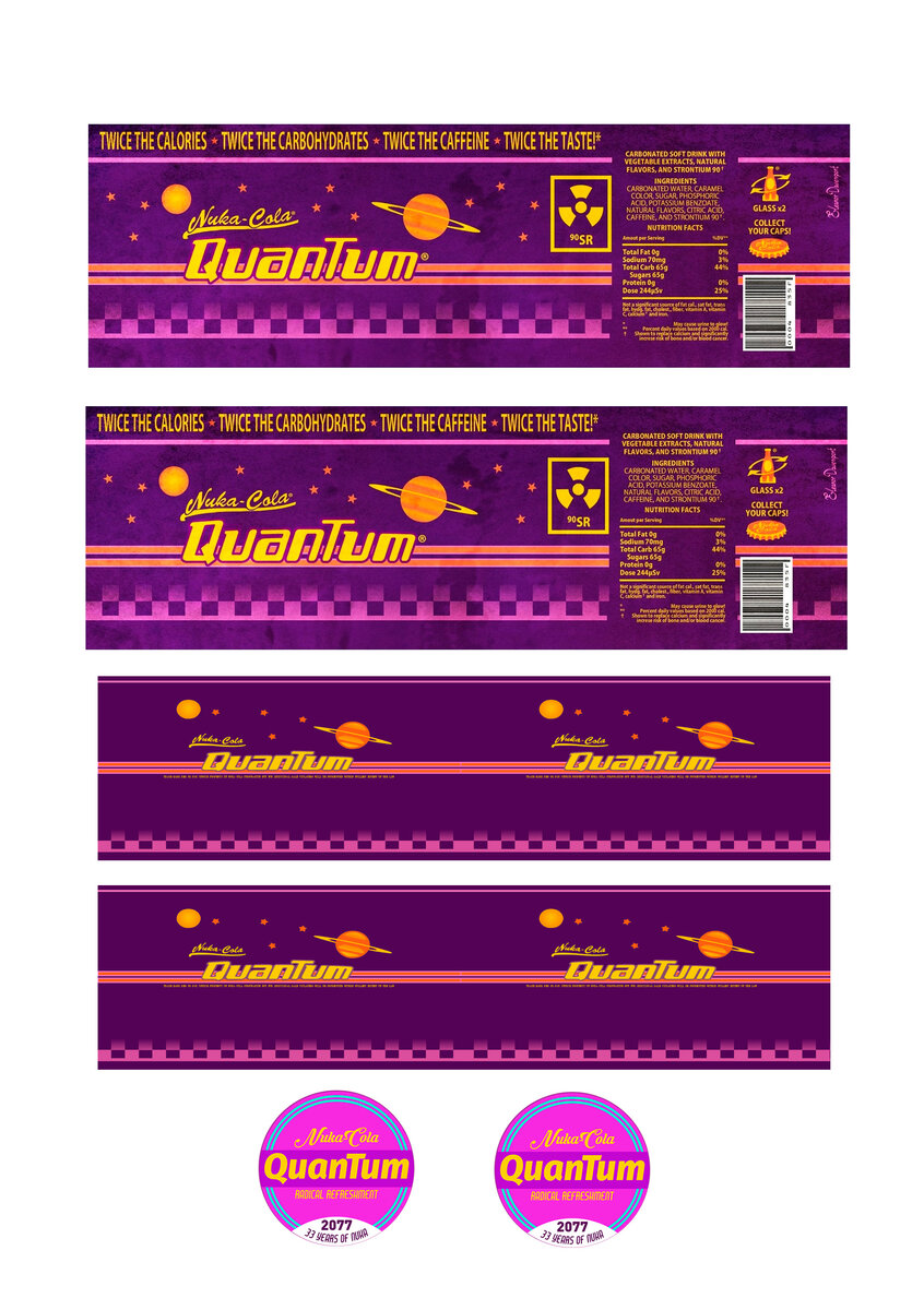 Наклейка на бутылку Нюка-колы