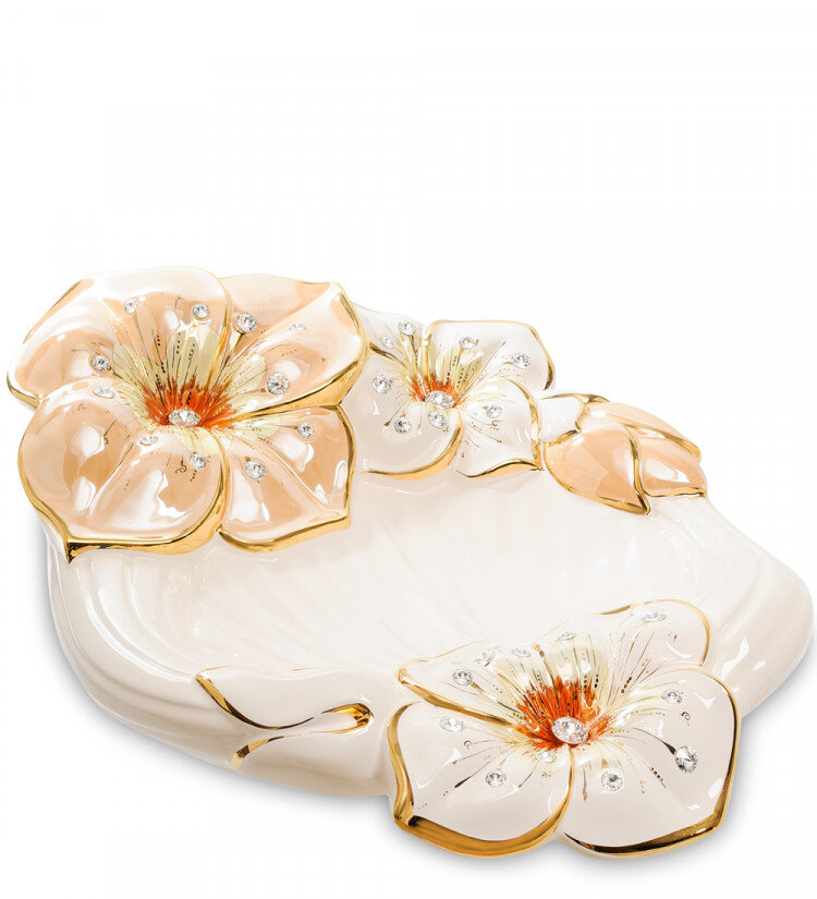 Блюдо из керамики цветы .            Страна производства Италия   Производитель	Ahura.    Размер	41 х 33 х 16 см                     