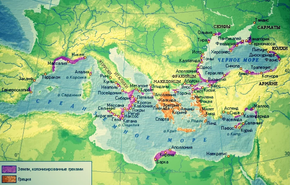 Где жил в какой стране. Колонии греков на черном море на карте. Древняя Греция и колонии Греции в карте. Колонии Греции на карте берегах Средиземного и черного морей. Древняя Греция Греческая колонизация.