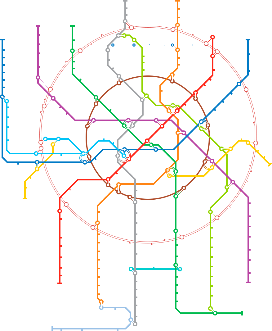 оформление карты метро