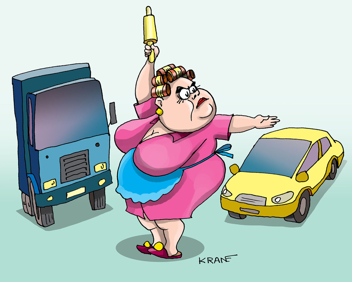 Карикатура про регулировщика на перекрестке