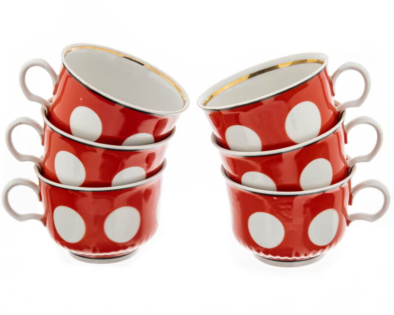 Чайный сервиз Горох, Тернопольский фарфоровый завод, СССР, 1975-1985 гг.