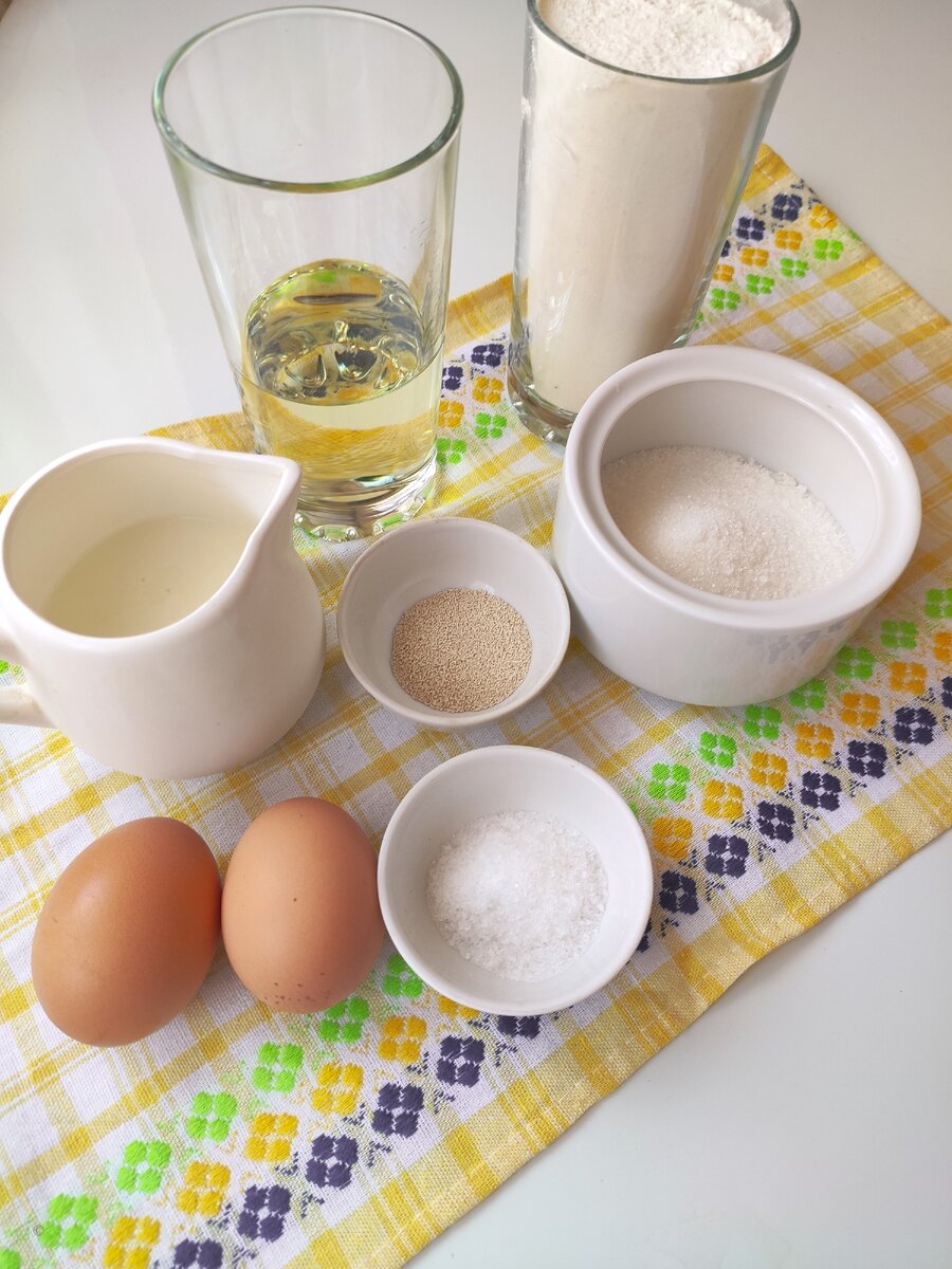 Основные ингредиенты для теста