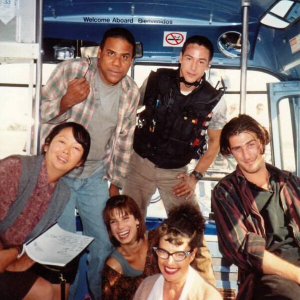 На съемках фильма "Скорость", 1994 г.