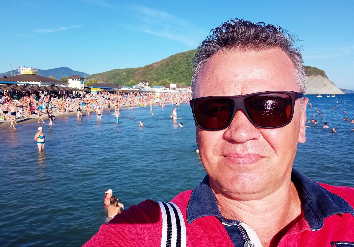 Пляж Архипо-Осиповки забит народом, 29.08.2020.